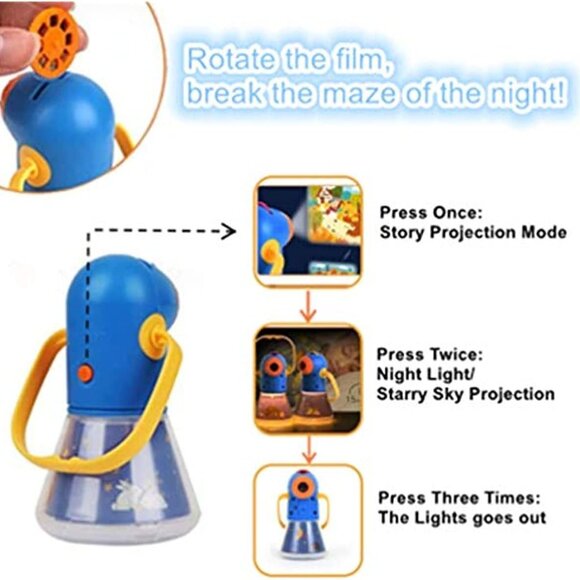 Night Lights Projector Storybook Toy, Educational Toys Gifts for 3-12 Year Old - Picture 7 of 8
